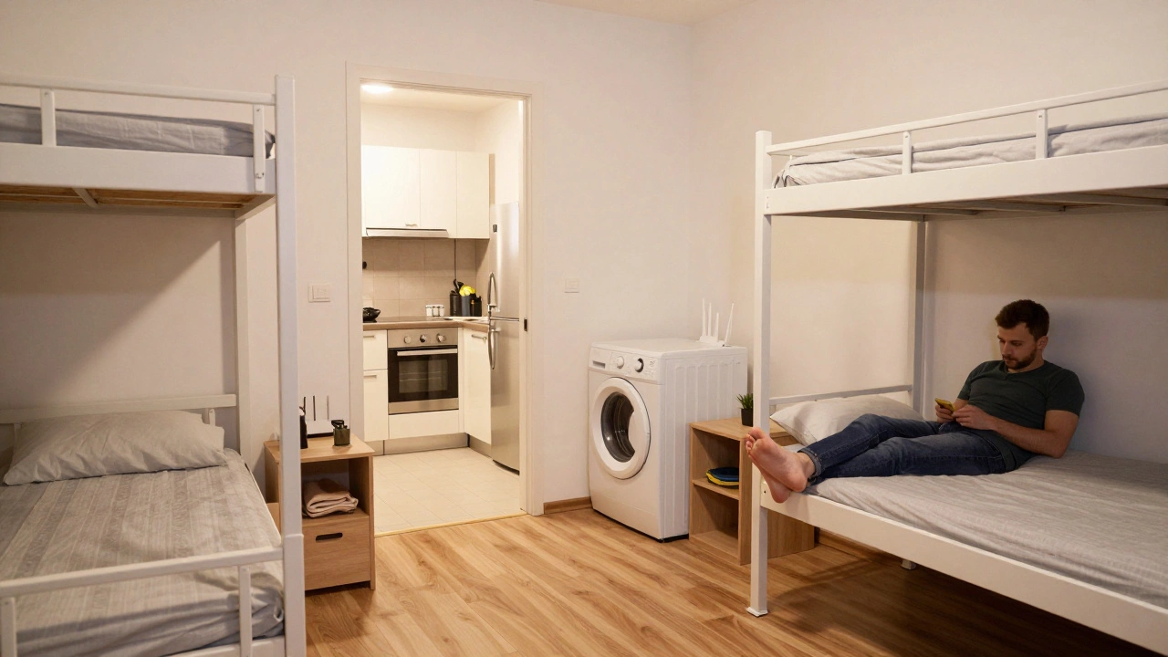 Зручні кімнати для працівників на вахті з окремими спальнями та загальною кухнею